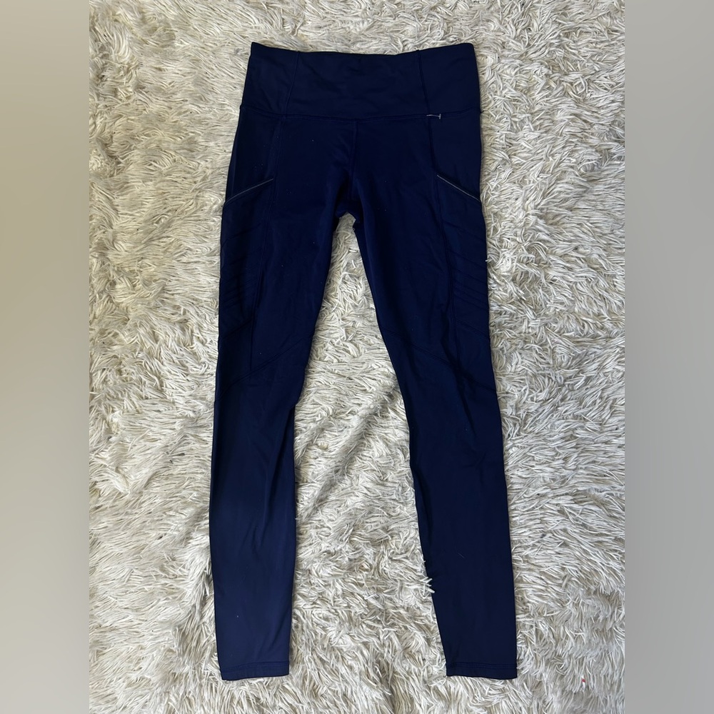 ◾️Lululemon Dark Blue Brushed Full On Luxtreme Legging With Side Pockets